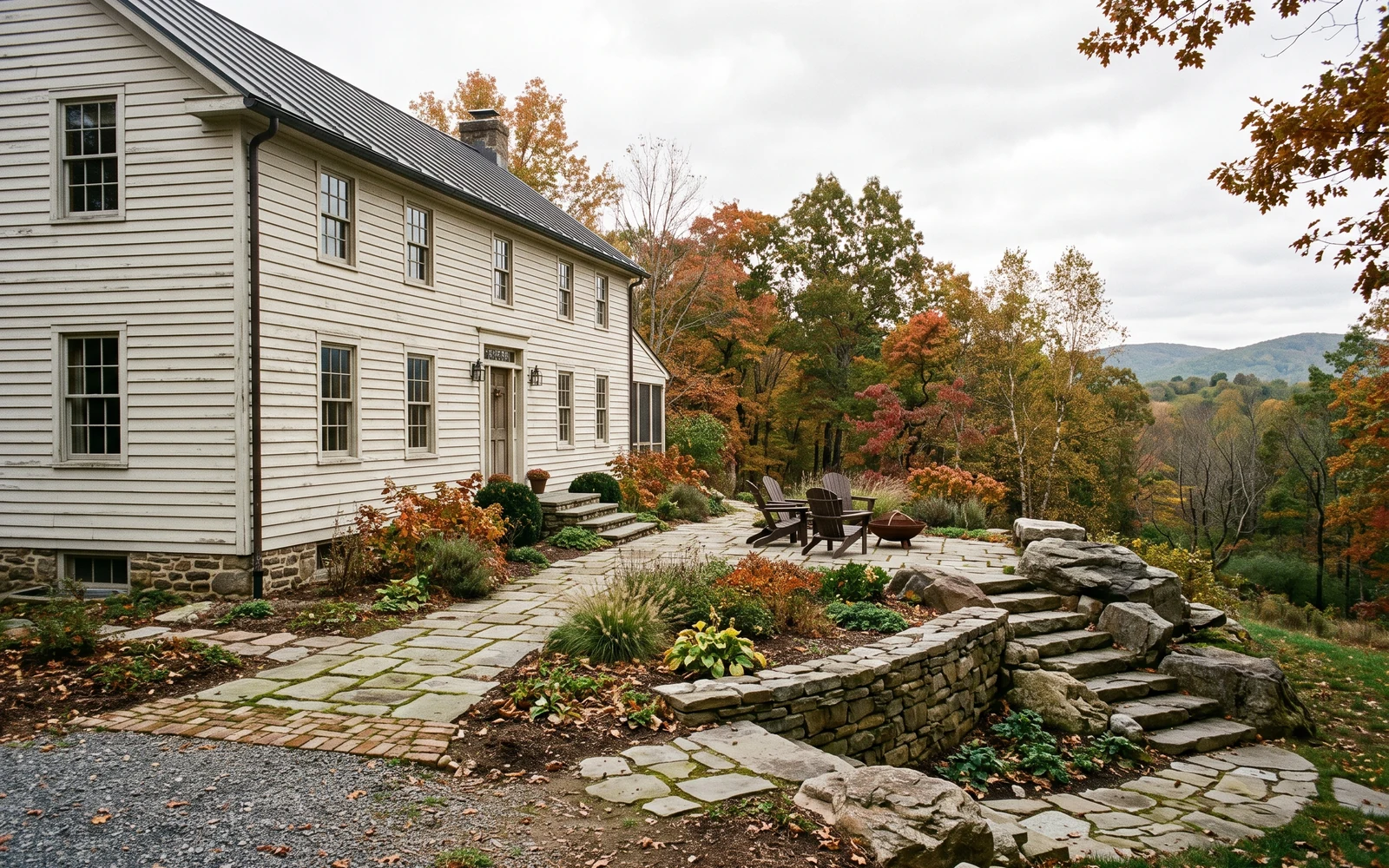 Generated Fincastle hardscape planning concept showing a distinct property-context planning view